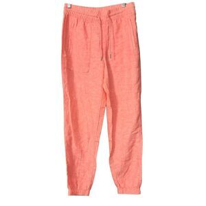 Athleta Retreat Linen Jogger pull-on drawstring pockets size 4